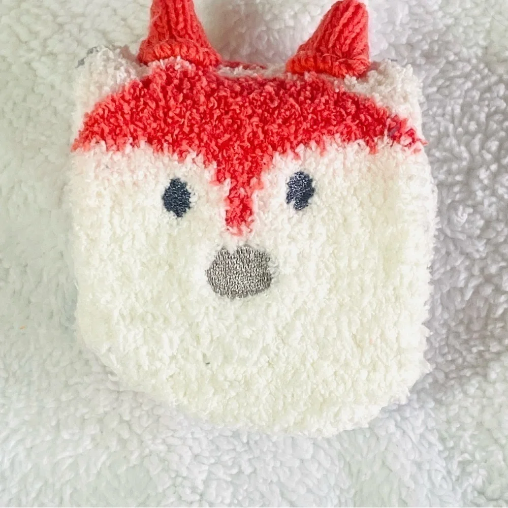 NWT Fox & Bunny Christmas Gift Socks - 3D Fluffy Thick Warm Winter Socks M 5-10